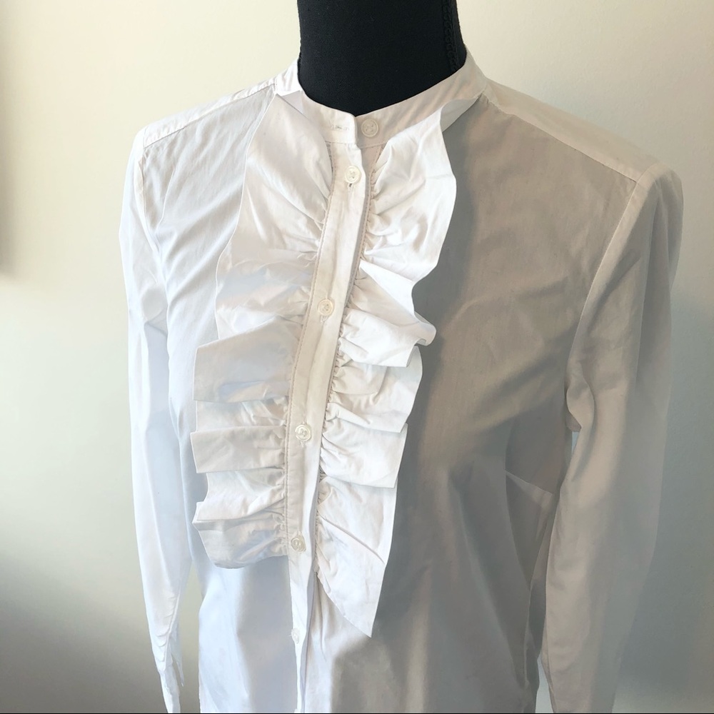 Long-sleeve shirt with frills